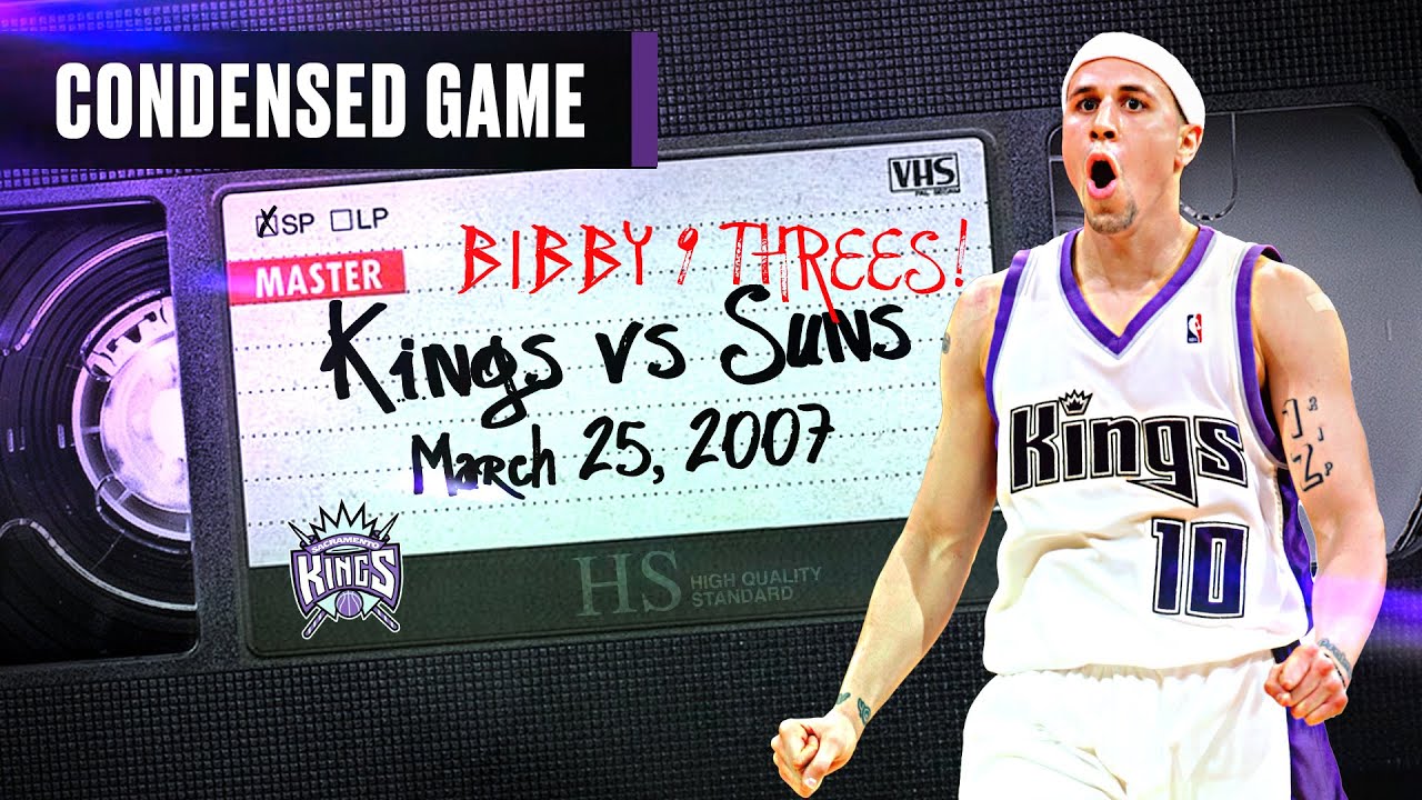 Bibby Goes Off For Career High 9 Threes Vs Nash | Kings Vs Suns 3.25.07