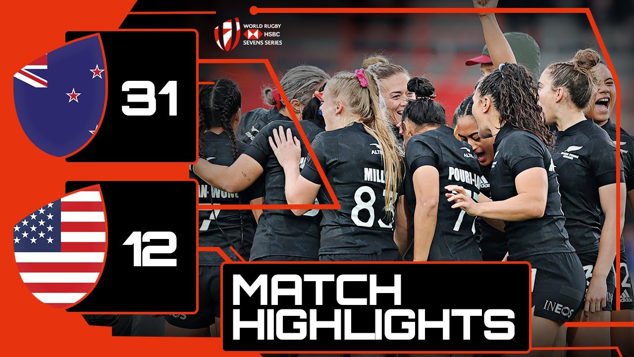 Black Ferns Are Series Champions! | New Zealand V Usa | Hsbc France Sevens