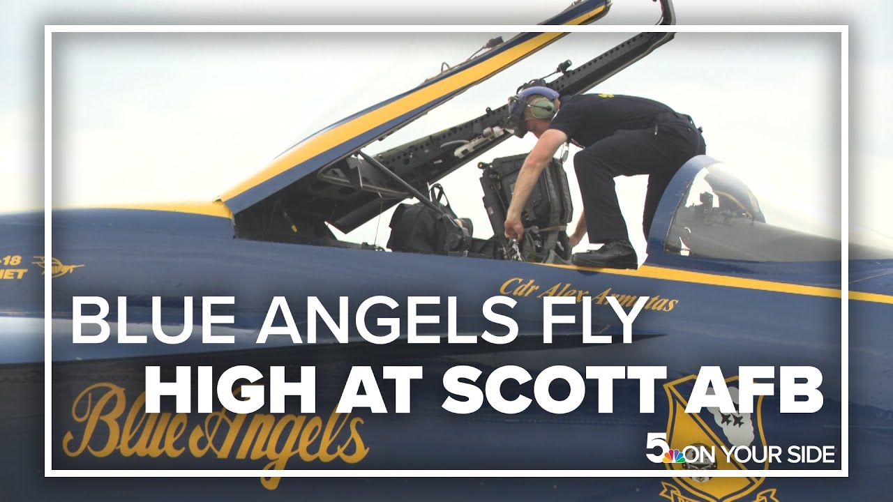 Blue Angels, F 22 Demo Team Fly Through Scott Air Force Base Air Show | St. Louis News