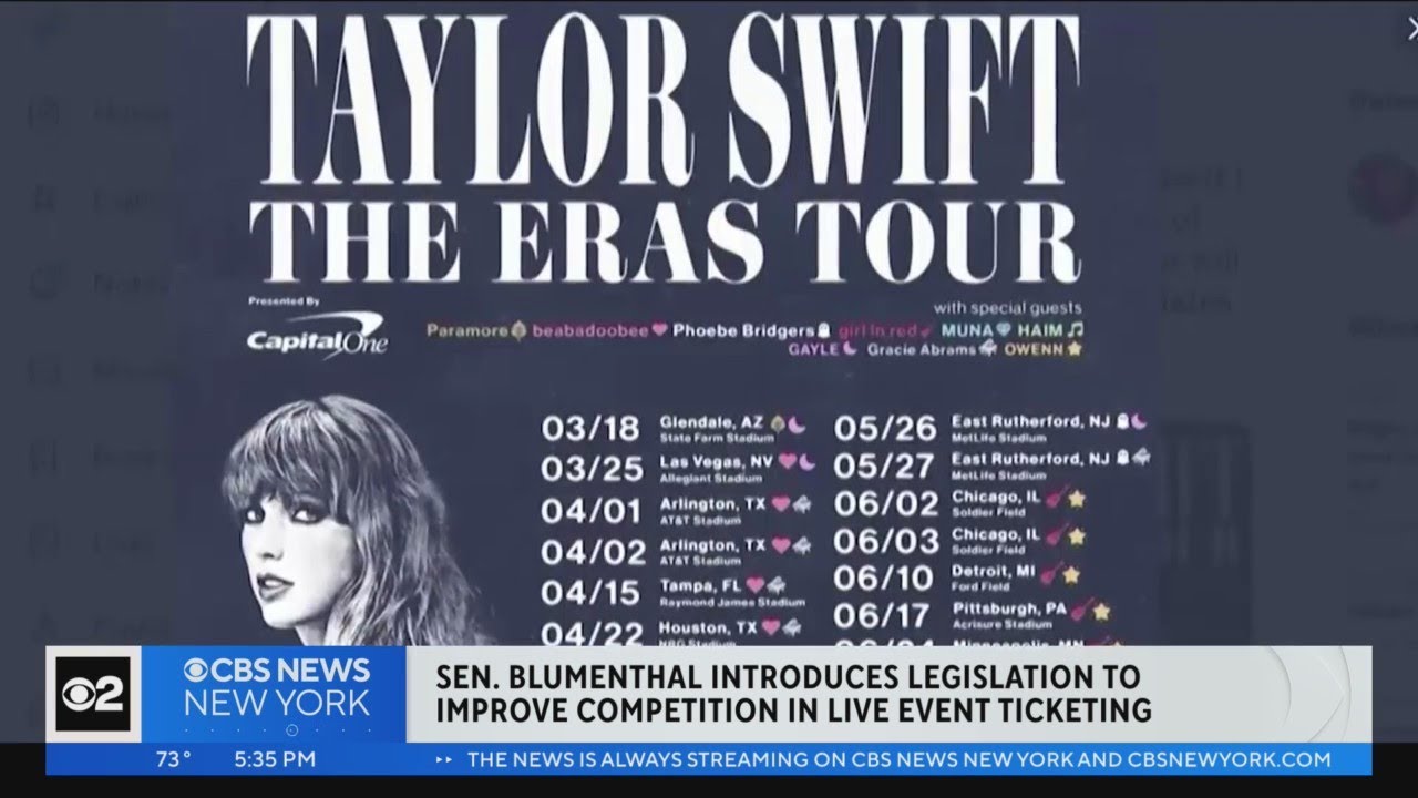 Blumenthal Introduces Bill After Taylor Swift Ticketmaster Fiasco