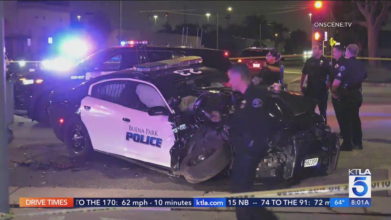 Buena Park Police Officer Hospitalized Following 2 Vehicle Crash