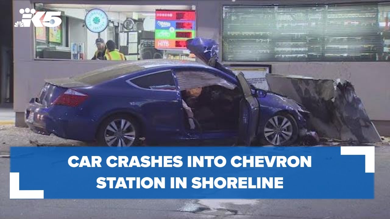 Car Crashes Into Chevron Station In Shoreline