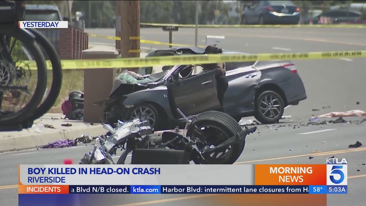 Child Killed In Riverside Head On Collision; 4 Others Injured