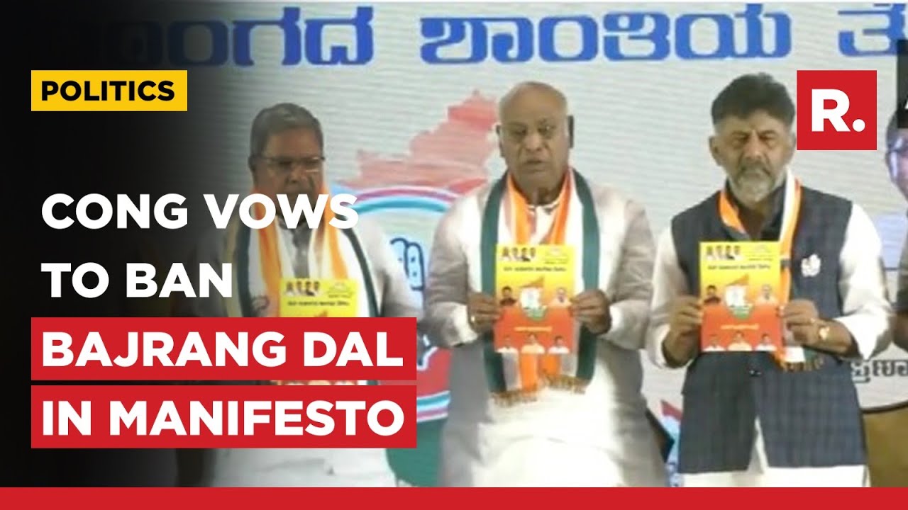 Congress Releases 5 Guarantees In Karnataka Manifesto; Bajrang Dal Ban Among Promises