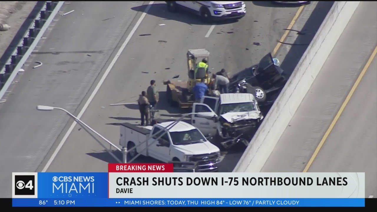 Crash Shuts Down I 75 Nb Lanes In Davie