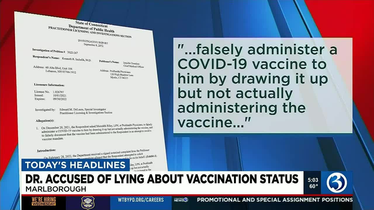 Ct Pediatrician Accused Of Asking Nurse To Give Him Fake Covid Vaccine