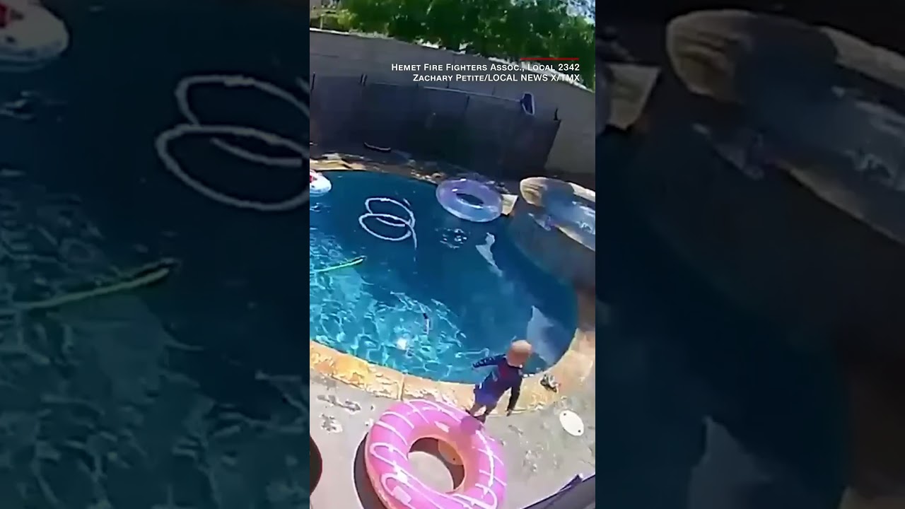 Dad Rushes To Save His 1 Year Old Who Falls In Pool