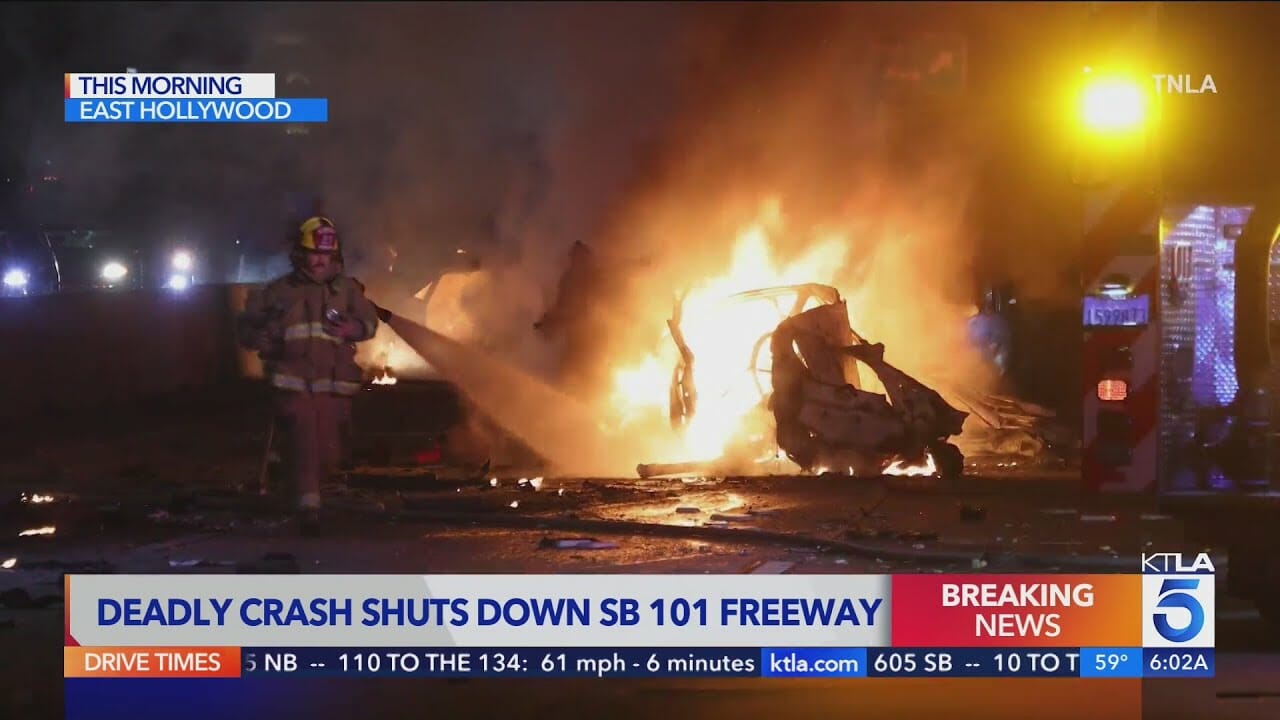 Deadly Wrong Way Crash Shuts Down Sb 101 Freeway