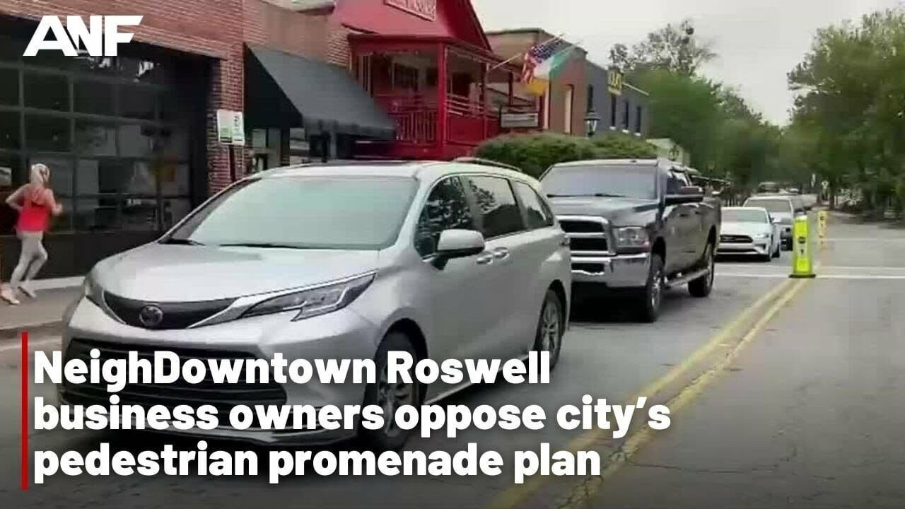 Downtown Roswell Business Owners Oppose City’s Pedestrian Promenade Plan