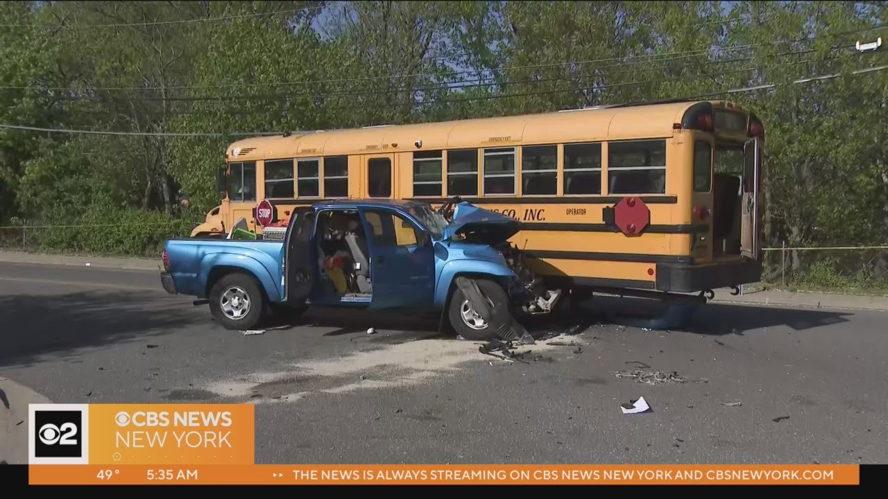 East Meadow Students Head Back To Class After School Bus Crash