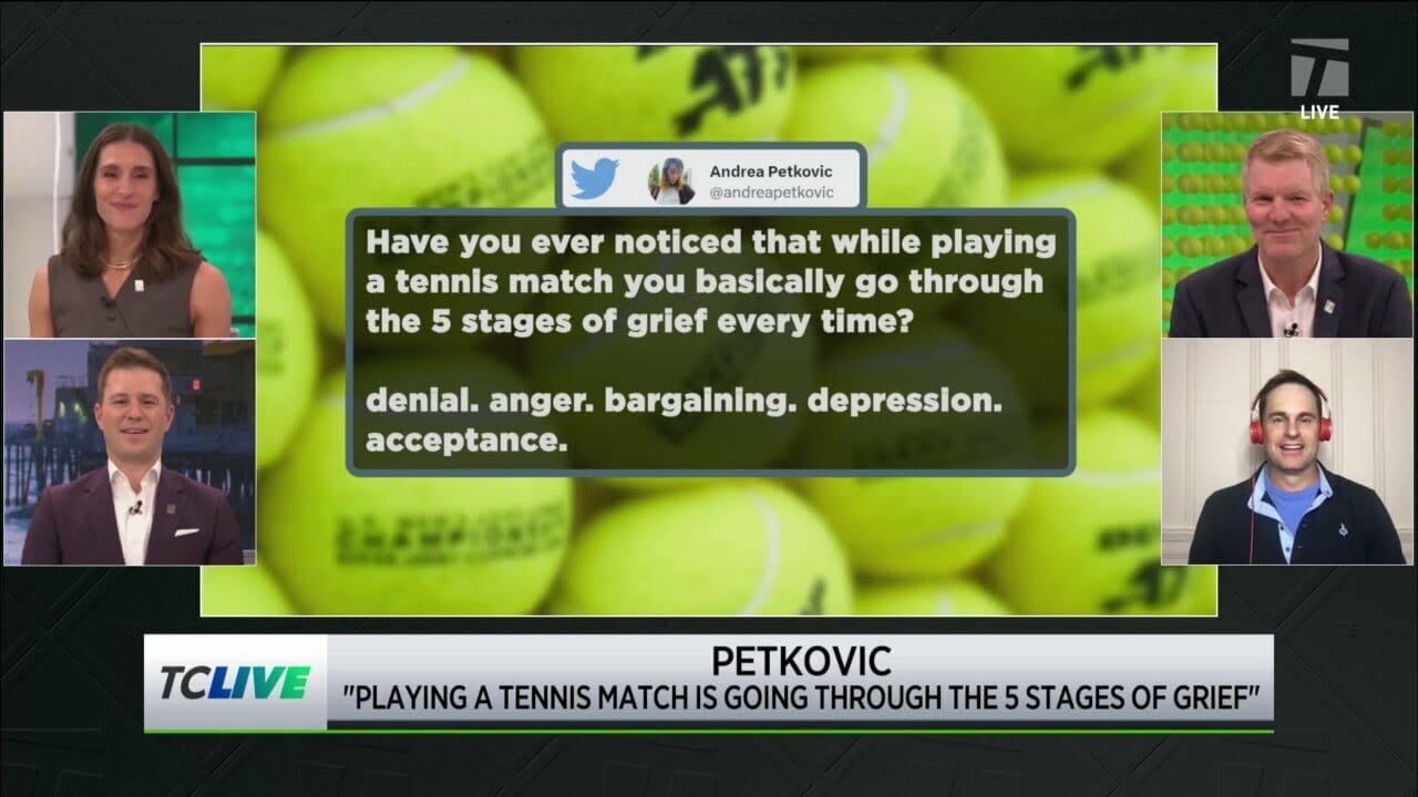 Five Stages Of Grief While Playing Tennis | Tennis Channel Live | Tennis News