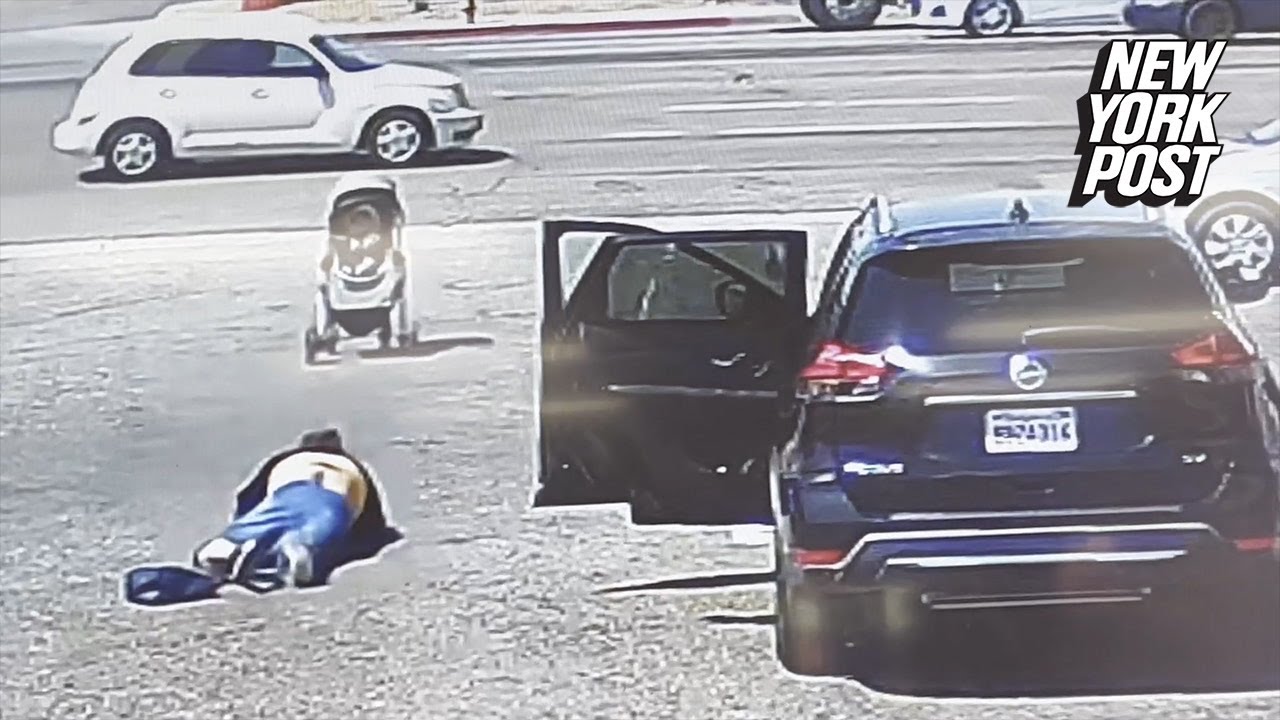 Heart Pounding Video Shows Man Stopping Baby In Stroller From Rolling Onto Busy Highway | Ny Post