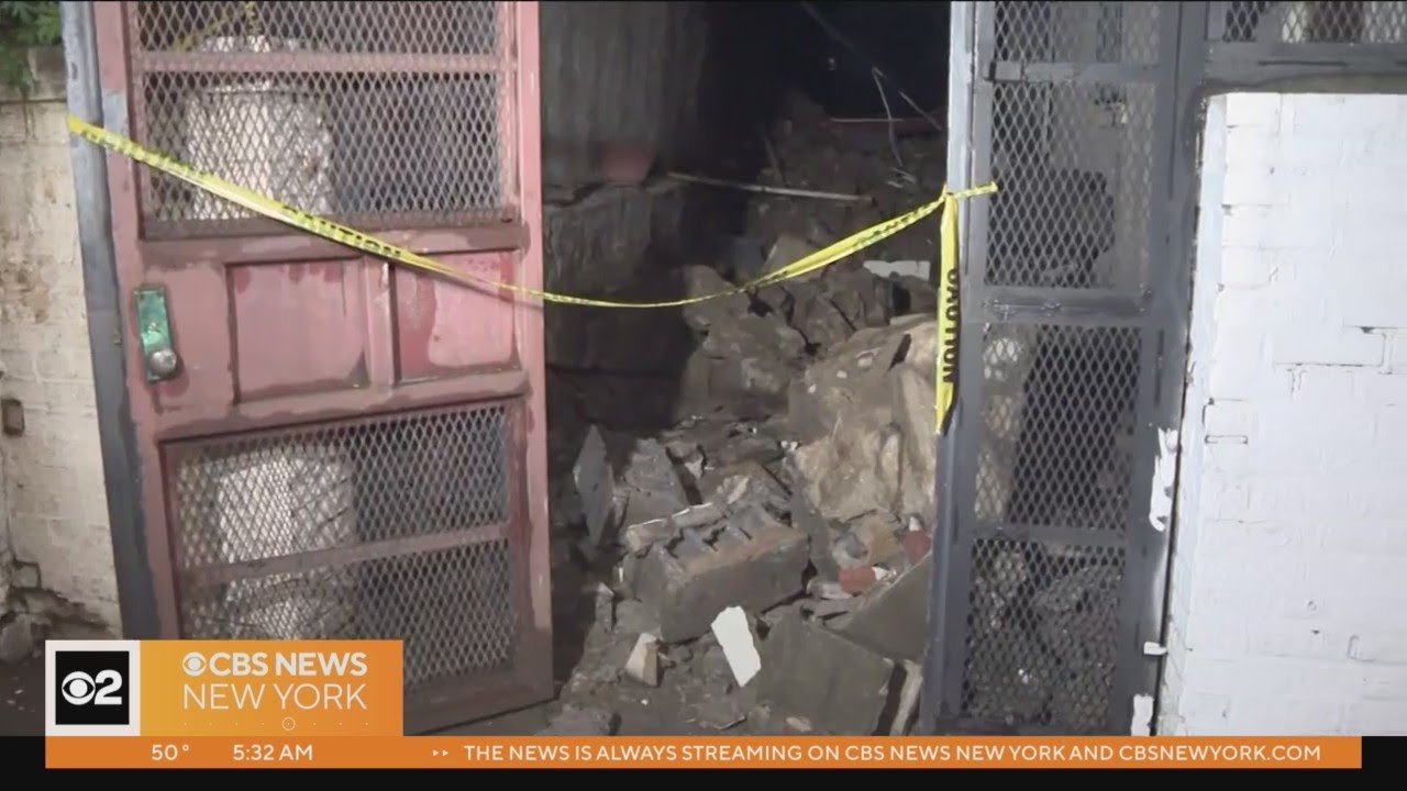 Heavy Rain Causes Partial Wall Collapse In The Bronx