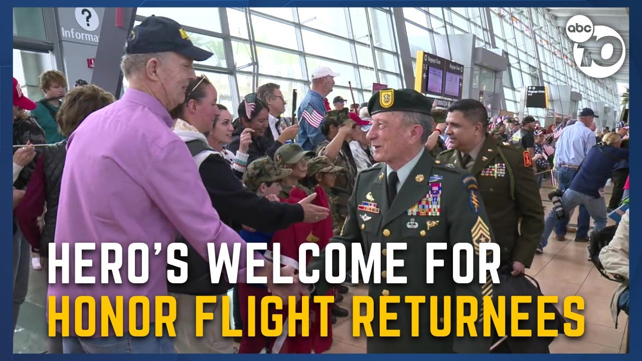 Honor Flight veterans get warm welcome at San Diego Airport | San Diego News