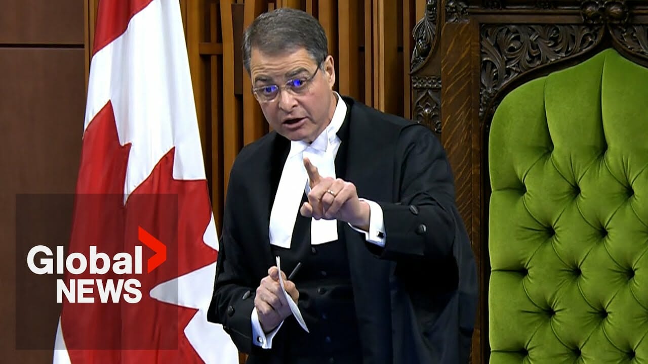 House Speaker Scolds Conservative Mps For Jeering About Liberals During Michael Chong Debate