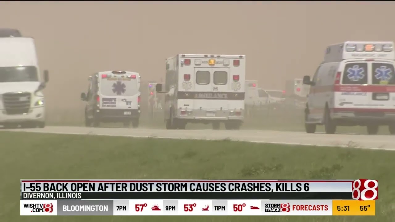 I 55 Back Open After Dust Storm Causes Crashes, Kills 6