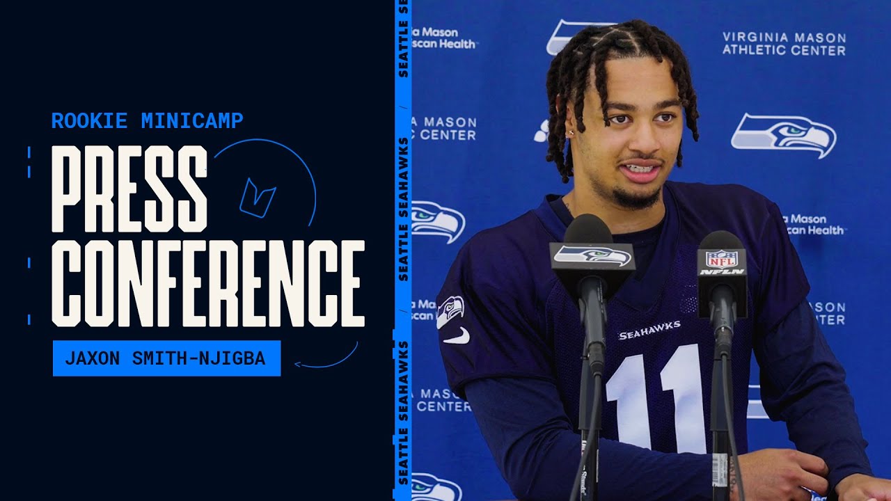 Jaxon Smith Njigba Says “i’m Happy I’m In A Seahawk Uniform | Rookie Minicamp Day 1 Press Conference