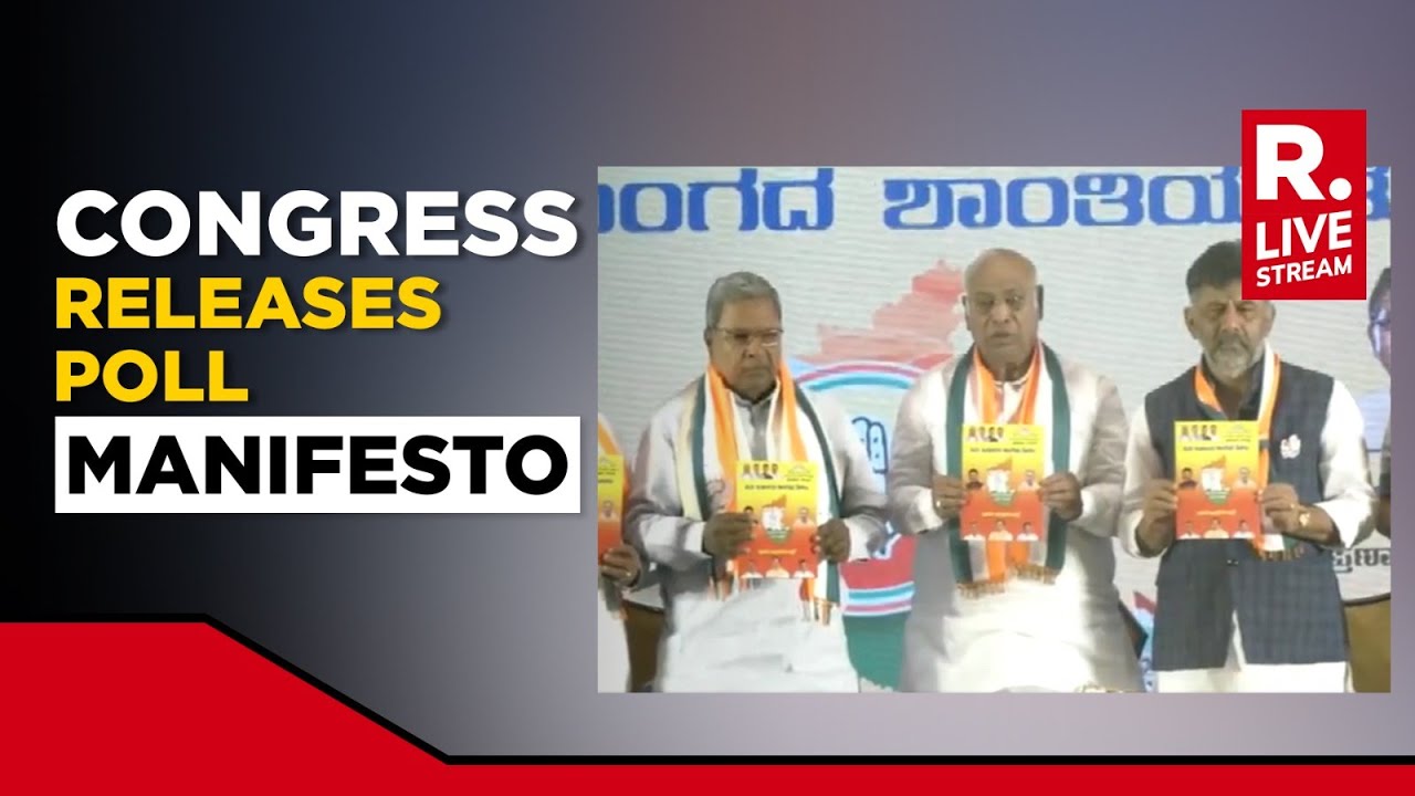 Karnataka Elections Live: Congress Releases Manifesto | Kharge, Dk Shivakumar, Siddaramaiah Present