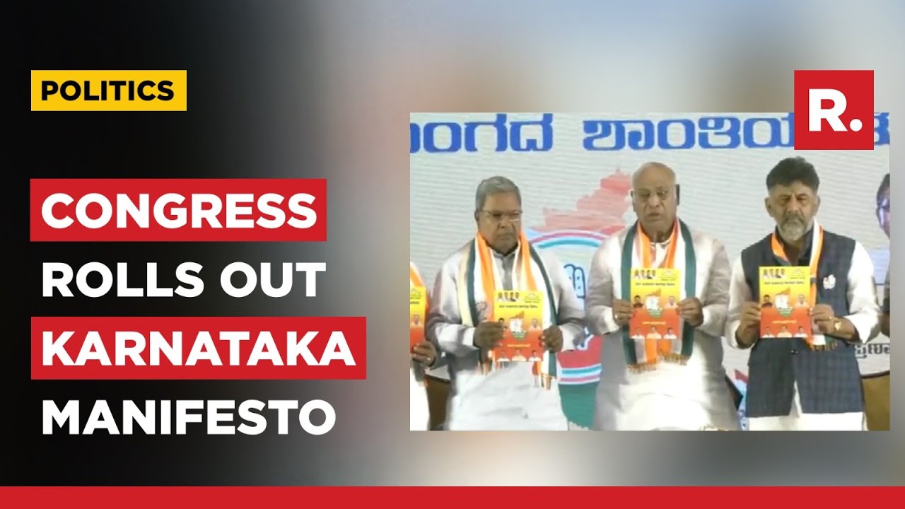 Karnataka Elections: Mallikarjun Kharge Releases Congress’ Poll Manifesto