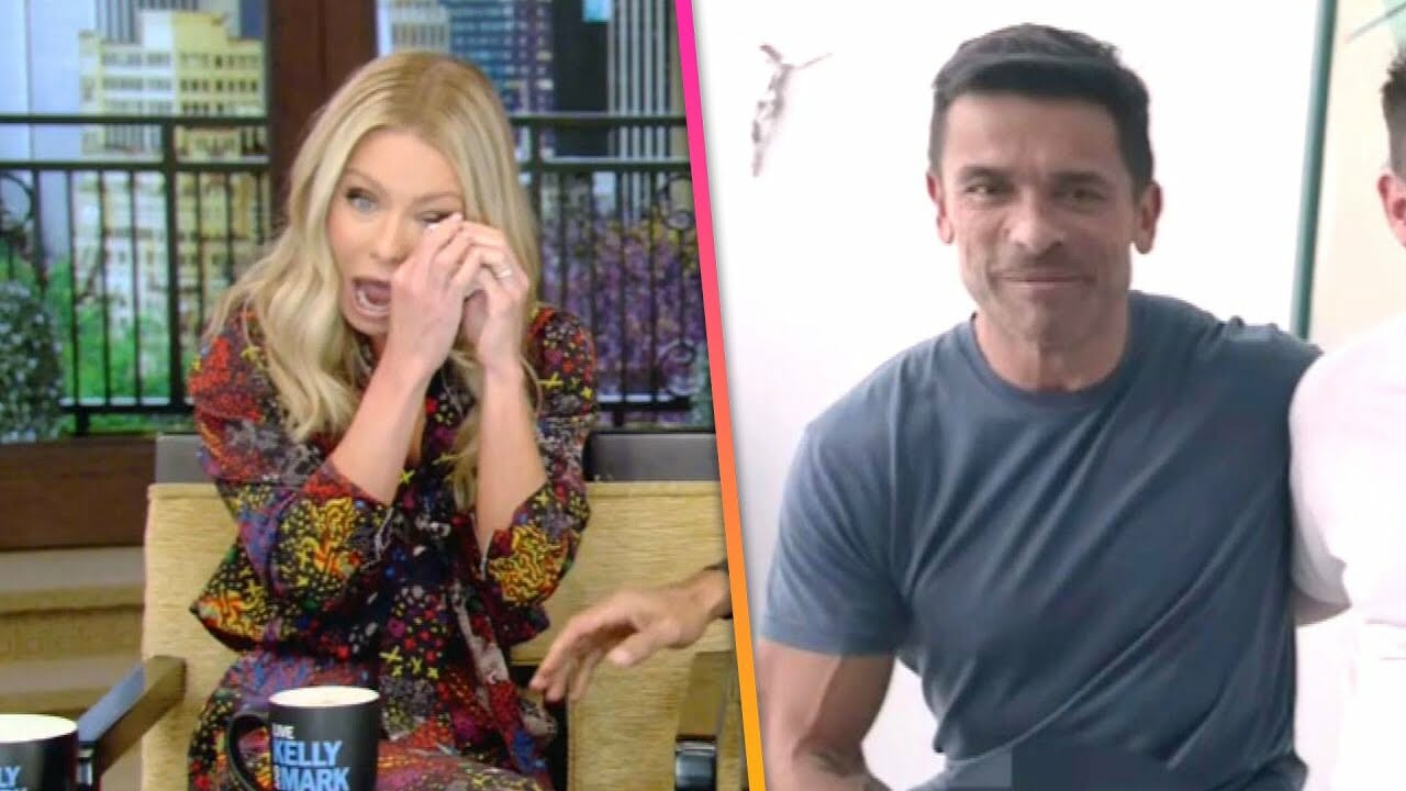 Kelly Ripa Cries Laughing Over Mark Consuelos’ Pixelated Crotch