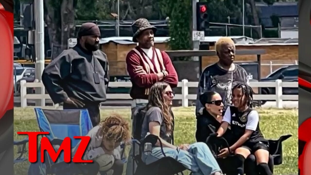 Kim & Kanye Continue To Co Parent At Son Saint’s Soccer Game | Tmz Tv