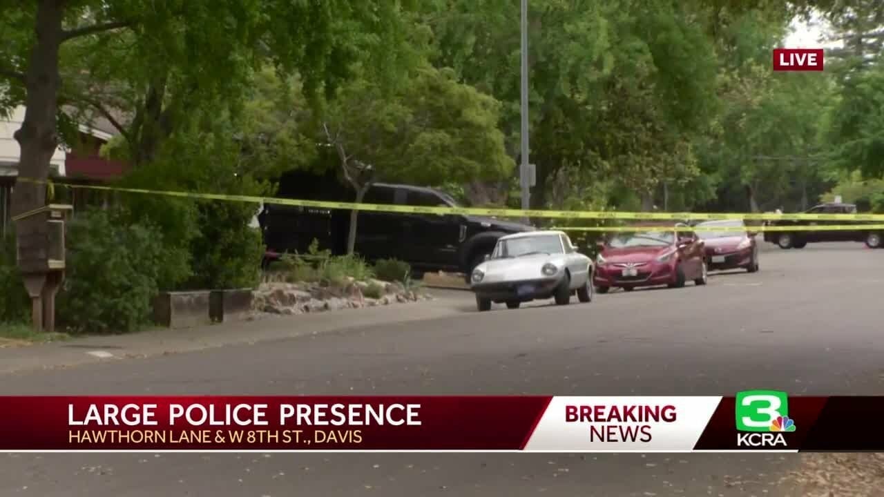 Large Police Presence Outside Home In Davis