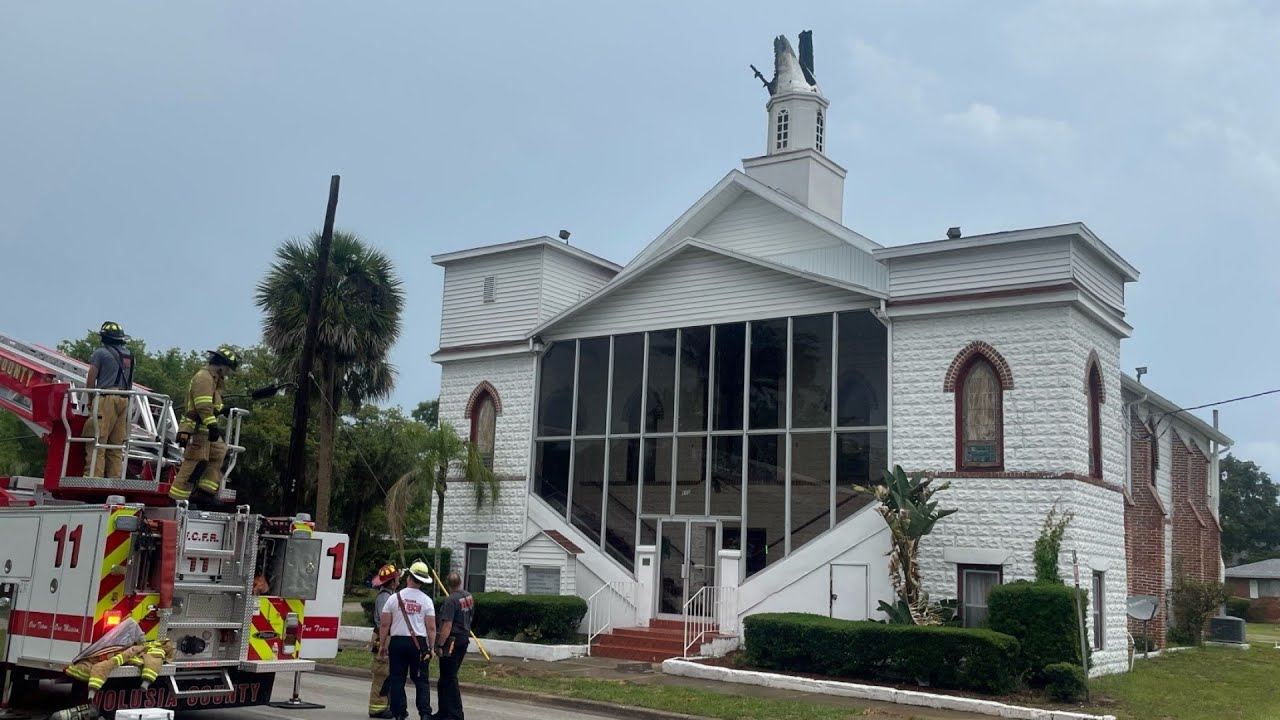 Lightning Strike Sparks Fire At Florida Church