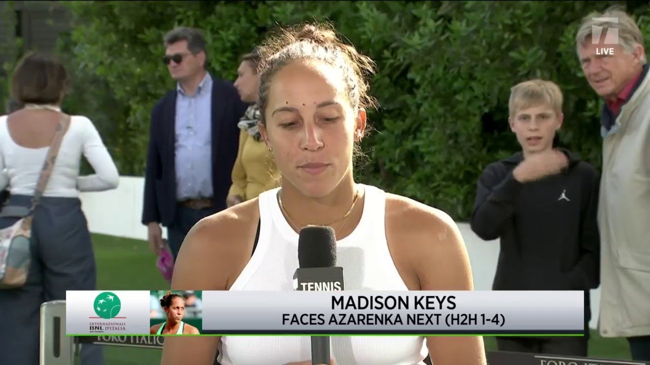 Madison Keys Feeling Healthy Again After Recent Injury | 2023 Rome Second Round Interview | Tennis News