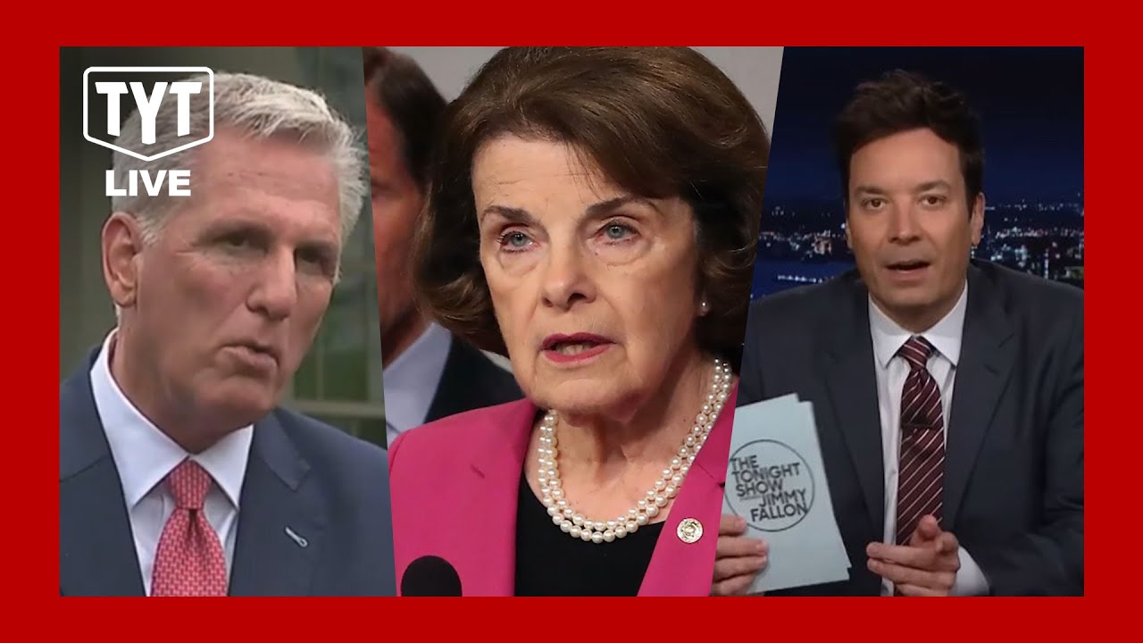 Mccarthy Praises Biden On Border. Feinstein Forgets 3 Month Absence. Tonight Show Stops Staff Pay.