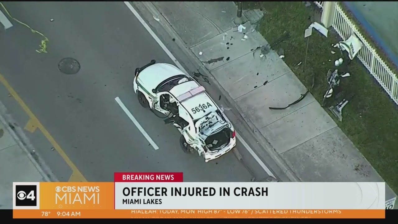 Miami Dade Police Officer Listed As Stable After Miami Lakes Crash