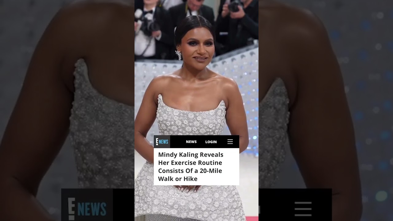 Mindy Kaling’s Latest Project? Her 20 Miles A Week Workout Routine. 👟 (link In Comments) #shorts