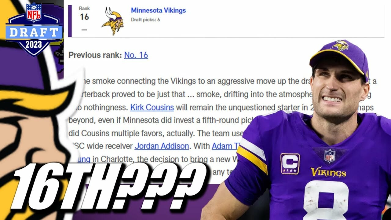 Minnesota Vikings Rank 16th In Nfl.com’s Post Draft Power Rankings