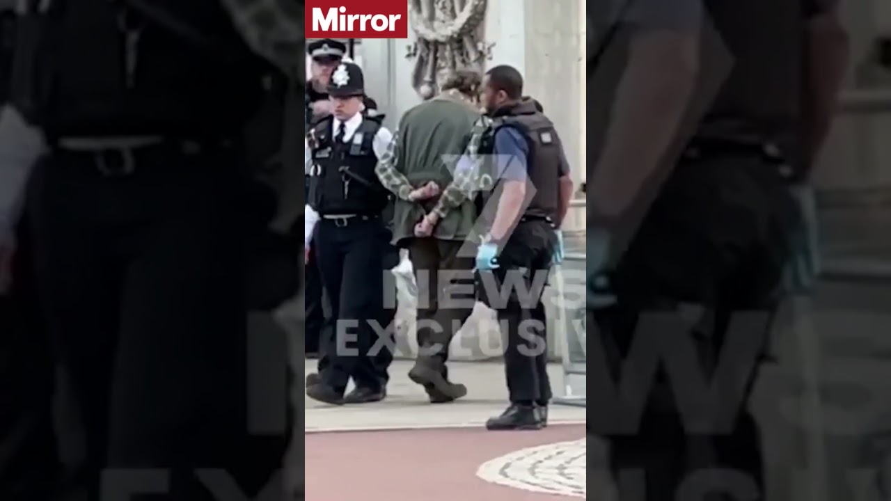 Moment Man Arrested Outside Buckingham Palace #shorts | Uk News