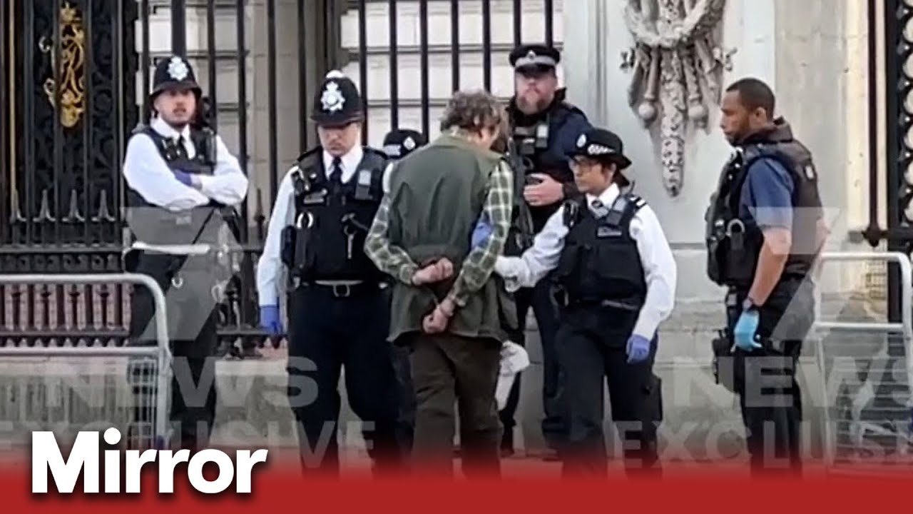 Moment Man Arrested Outside Buckingham Palace | Uk News