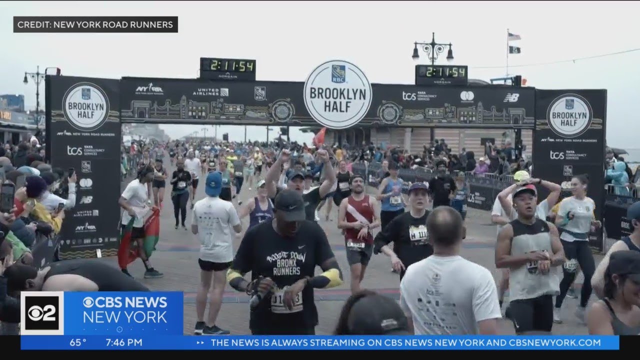 More Than 25,000 Runners Take Part In Brooklyn Half Marathon