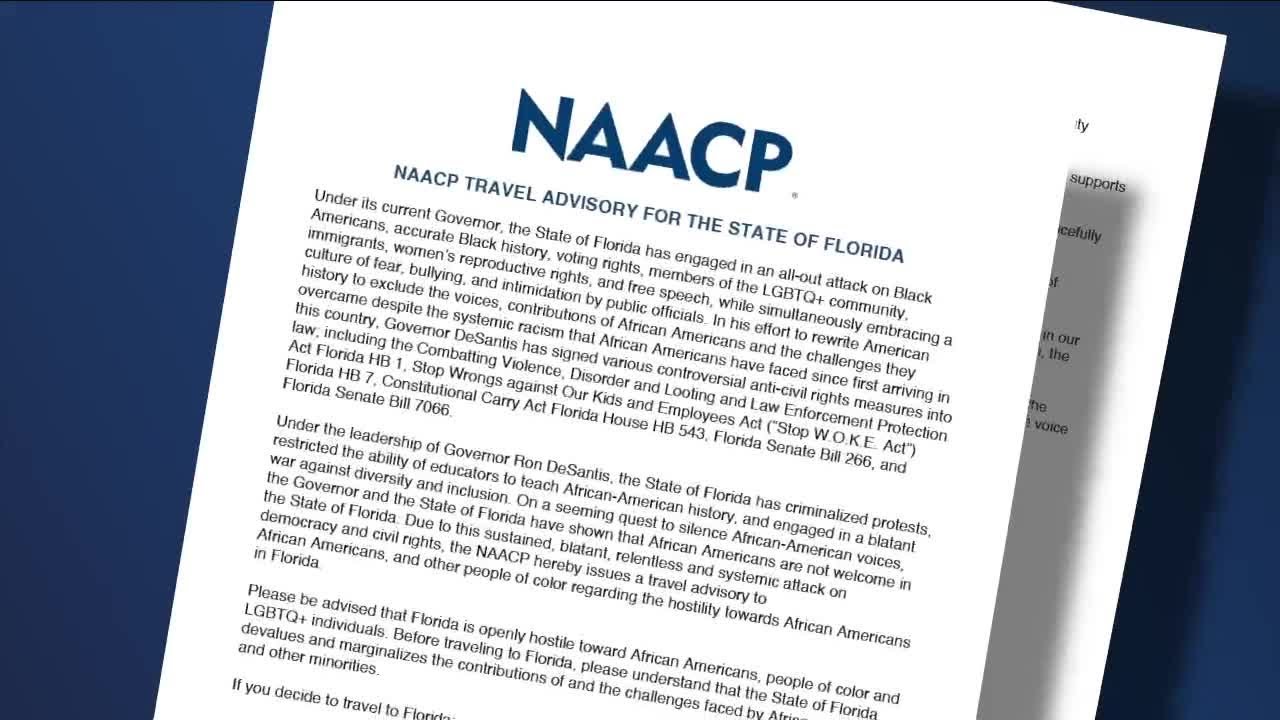 Naacp Issues Travel Advisory For Florida Amid Recent Legislation