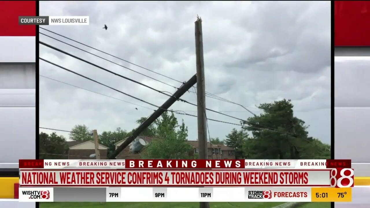 National Weather Service Confirms 4 Tornadoes During Weekend Storms