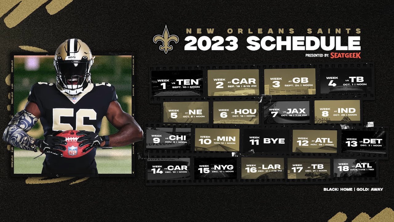 New Orleans Saints 2023 Nfl Schedule Breakdown | Saints News