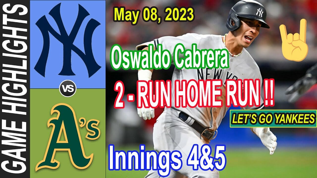 New York Yankees Vs Oakland Athletics (innings 4&5) Highlights May 08, 2023 | Mlb Highlights 2023