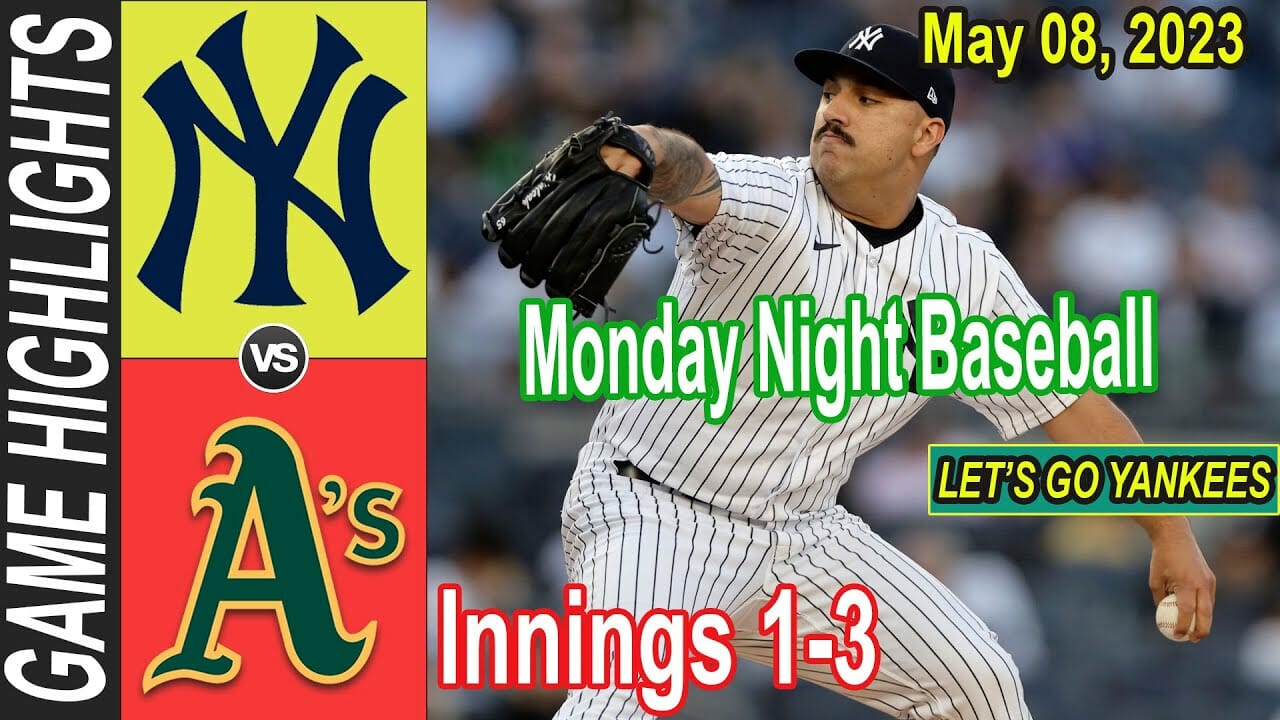 New York Yankees Vs Oakland Athletics (innings 1&2&3) Highlights May 08, 2023 | Mlb Highlights 2023