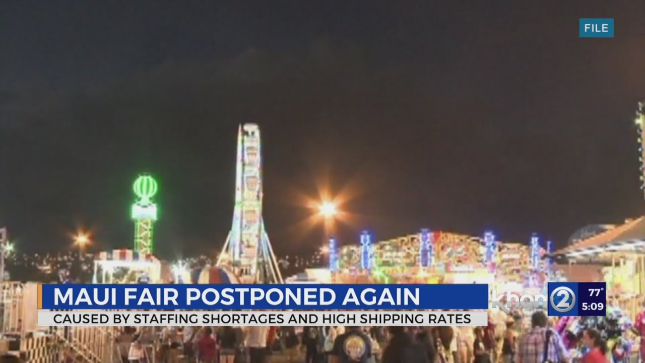 No County Fair For Maui This Year