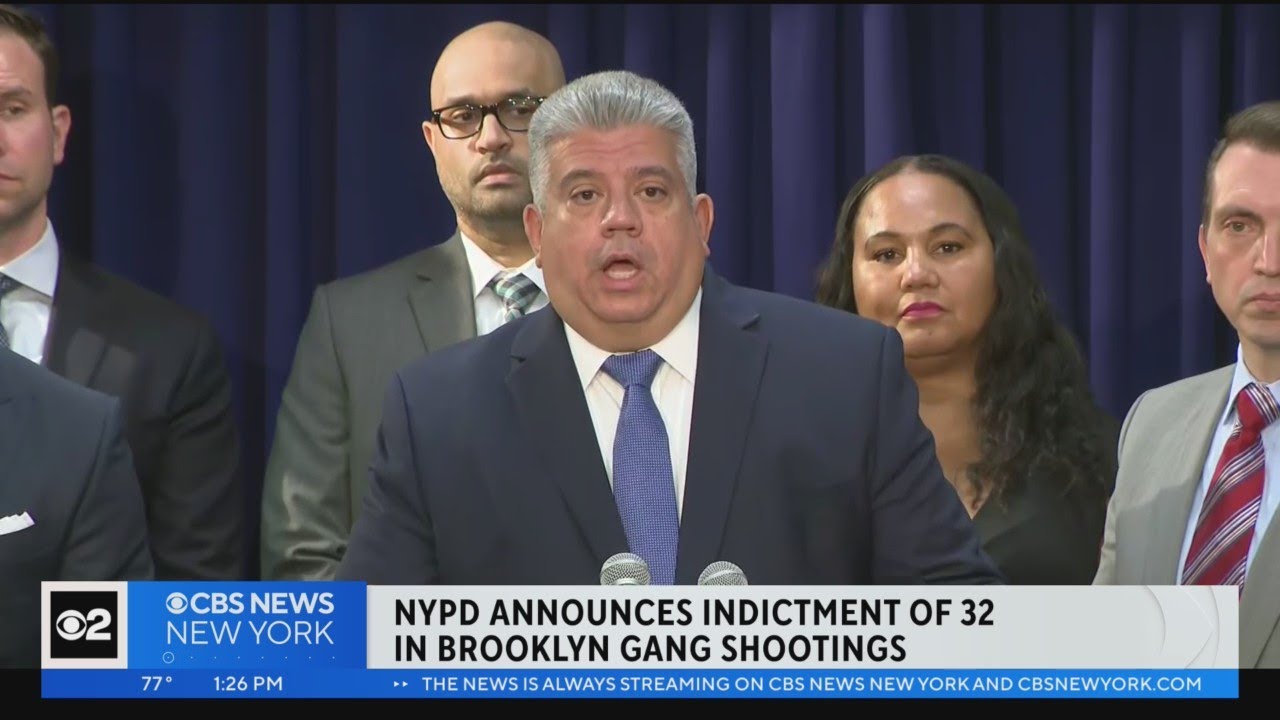 Nypd Announces Indictments Of 32 In Brooklyn Gang Shootings