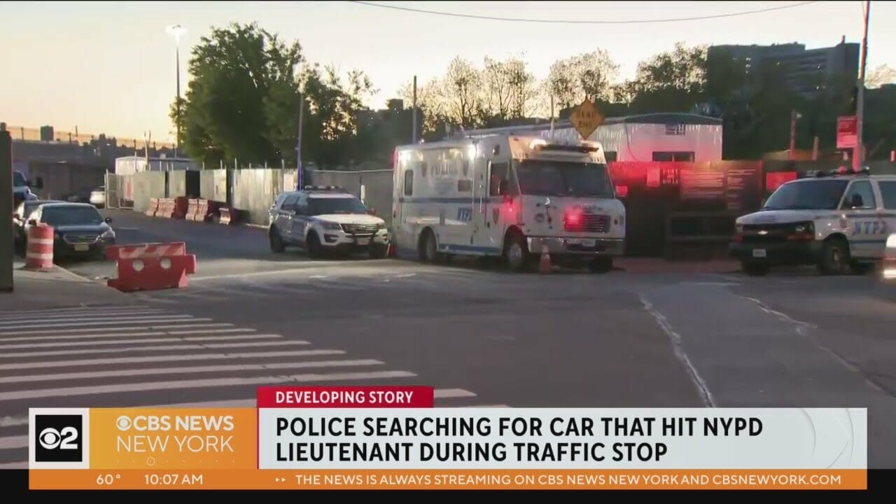 Nypd Lieutenant Struck By Passing Car During Traffic Stop