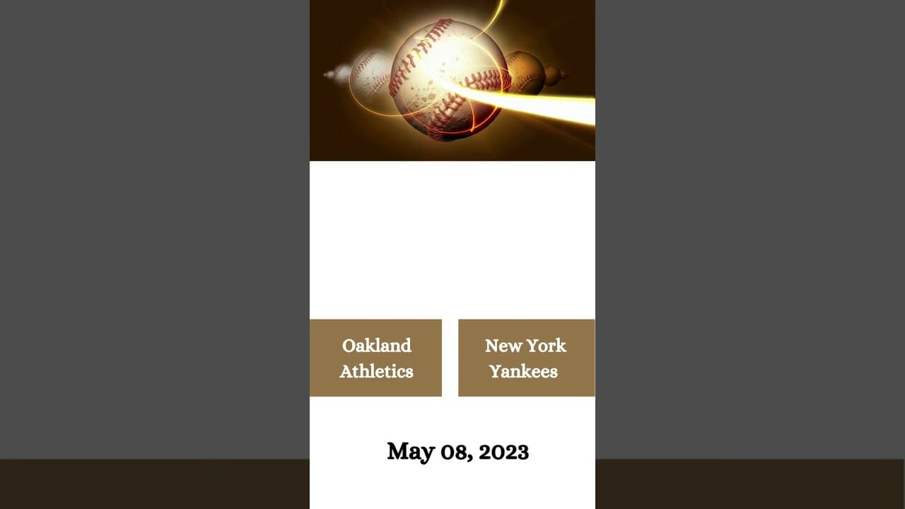 Oakland Athletics Vs New York Yankees: Score From Last Nights Game, May 08, 2023 #shorts