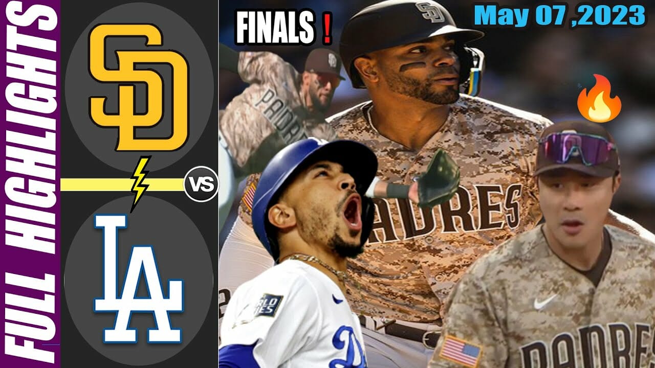 Padres Vs Dodgers Full Game Highlights May 7, 2023 | Mlb Highlights 2023⚾