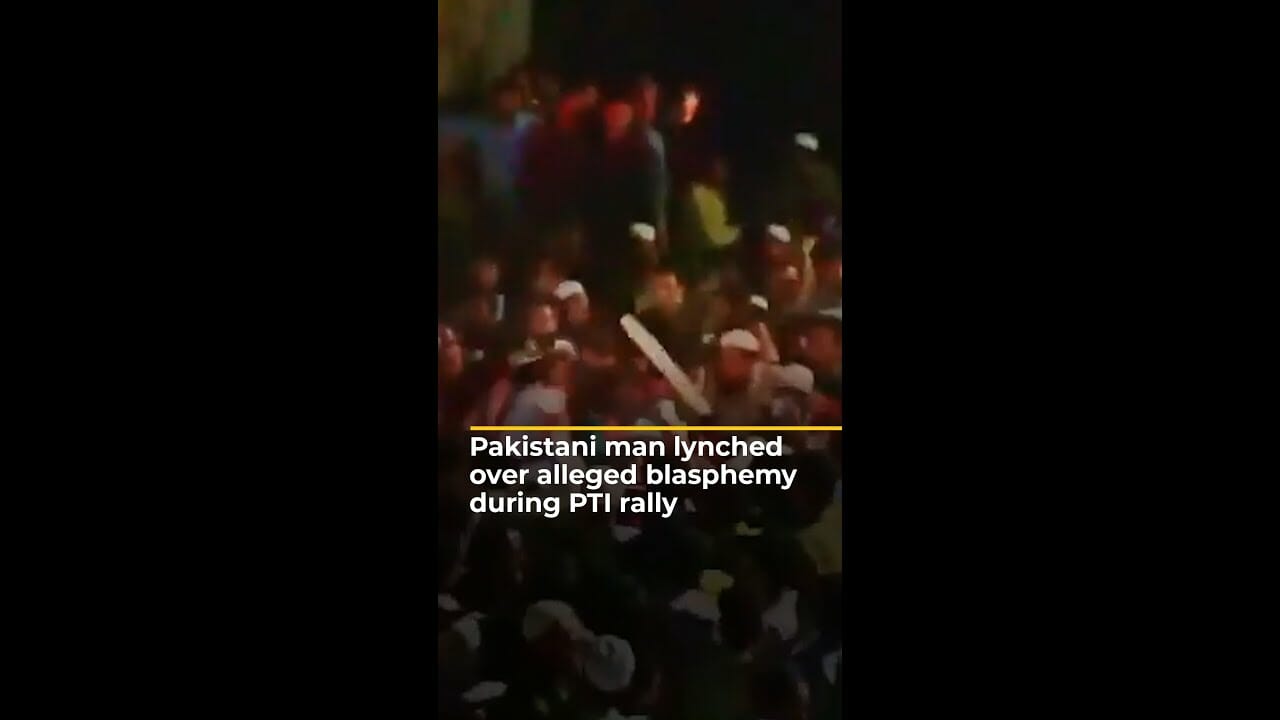 Pakistani Man Lynched Over Alleged Blasphemy Remarks During Rally | Aj #shorts