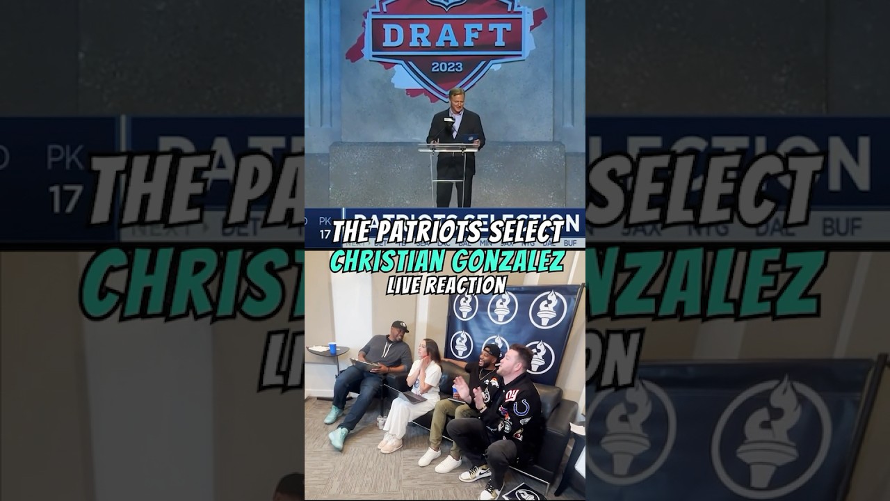 🏈 Patriots Fan Reacts To Christian Gonzalez Pick! (live Reaction) #nfl #nfldraft #patriots