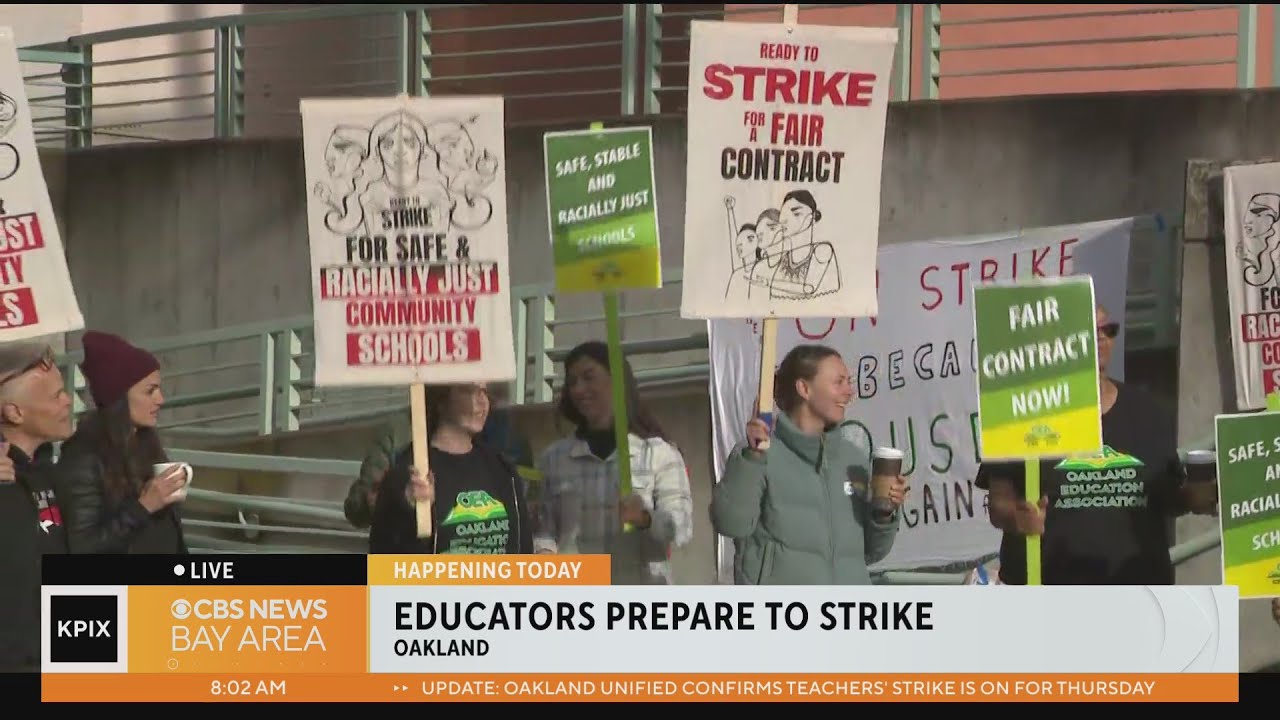 Picket lines go up outside Oakland schools