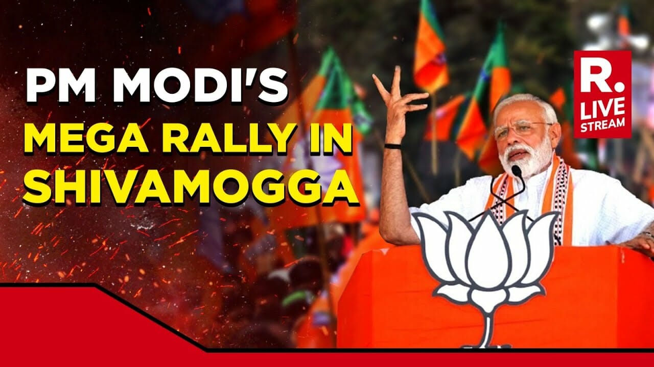 Pm Modi Addresses Rally In Shivamogga | Bjp’s Campaign For Karnataka Elections Live