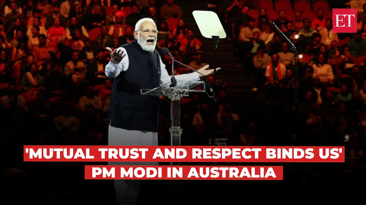 Pm Modi At Sydney Diaspora Event: India Australia Relation Has Grown From 3cs To Mutual Trust | Econ Times